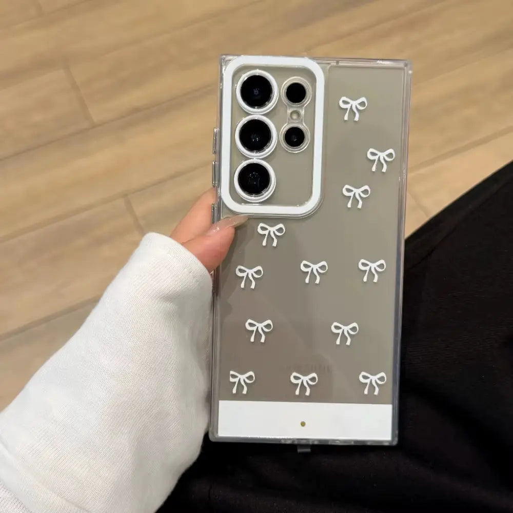 Growing 5 Color Luminous Call Light up Flash Bowknot Wave Point Phone Case for Samsung S 24 25 Ultra a 35 36 55 56 Bumper Cover