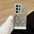 Growing 5 Color Luminous Call Light up Flash Bowknot Wave Point Phone Case for Samsung S 24 25 Ultra a 35 36 55 56 Bumper Cover