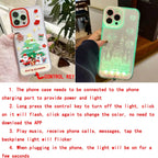 Growing 5 Color Luminous Call Light up Flash Bowknot Wave Point Phone Case for Samsung S 24 25 Ultra a 35 36 55 56 Bumper Cover