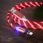 Magnetic Charging Cable Streamer Fast Charging Cable Lighting Micro USB Cable LED Magnet Charger Type-C Cable Gadget Shack