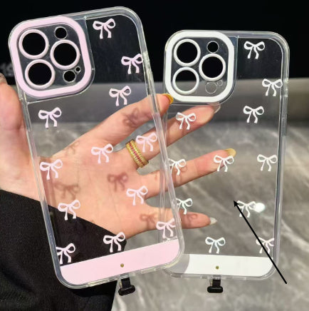 IPhone 12-17 all models.Led Bowknot Phone Case
