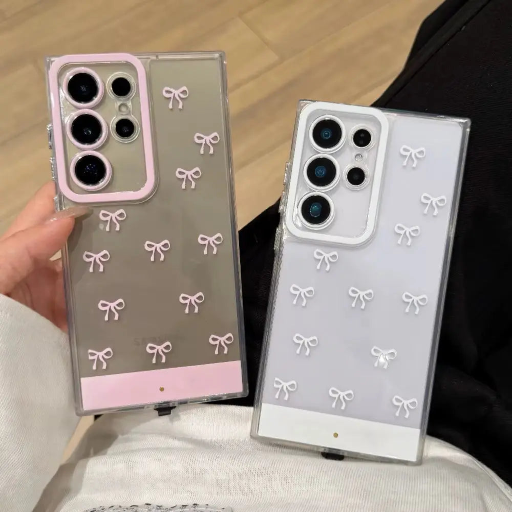 Growing 5 Color Luminous Call Light up Flash Bowknot Wave Point Phone Case for Samsung S 24 25 Ultra a 35 36 55 56 Bumper Cover