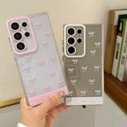 Growing 5 Color Luminous Call Light up Flash Bowknot Wave Point Phone Case for Samsung S 24 25 Ultra a 35 36 55 56 Bumper Cover