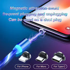 Magnetic Charging Cable Streamer Fast Charging Cable Lighting Micro USB Cable LED Magnet Charger Type-C Cable Gadget Shack