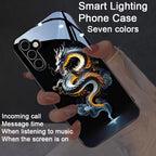 Voice Control Starry Colorful LED Phone Cases for Google Pixel 9 8 7 Pro XL 10 9A 8A 7A 6A Phone Cover Glass Luminous Bumper
