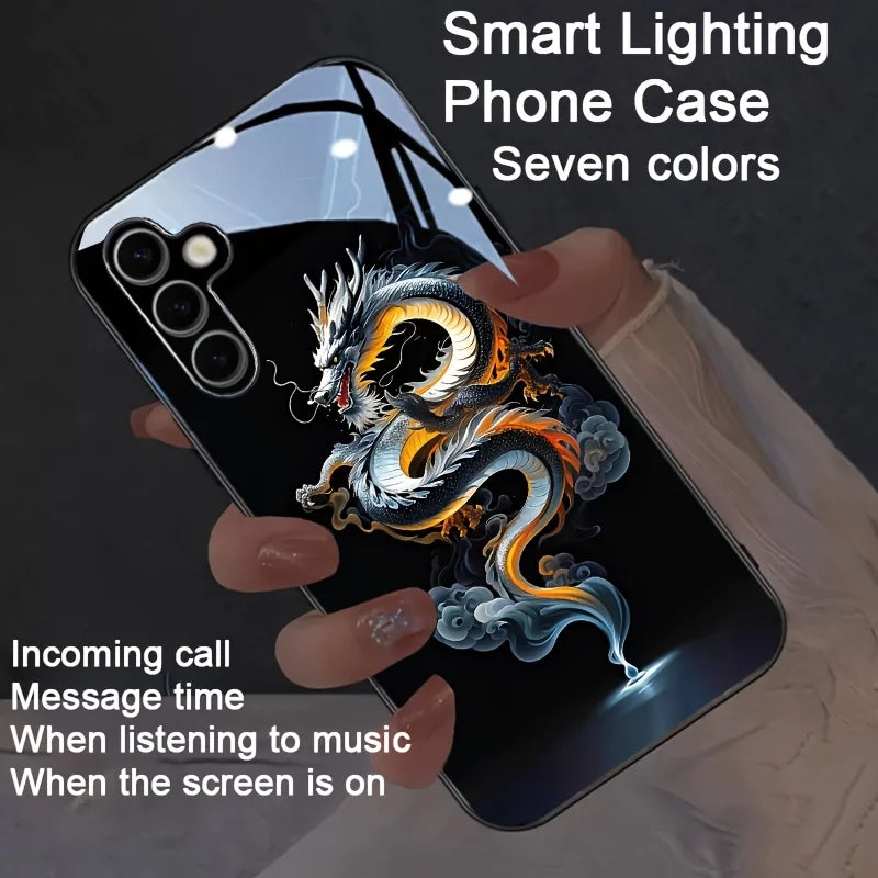 Voice Control Starry Colorful LED Phone Cases for Google Pixel 9 8 7 Pro XL 10 9A 8A 7A 6A Phone Cover Glass Luminous Bumper