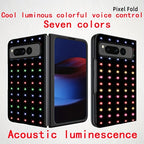Voice Control Starry Colorful LED Phone Cases for Google Pixel 9 8 7 Pro XL 10 9A 8A 7A 6A Phone Cover Glass Luminous Bumper