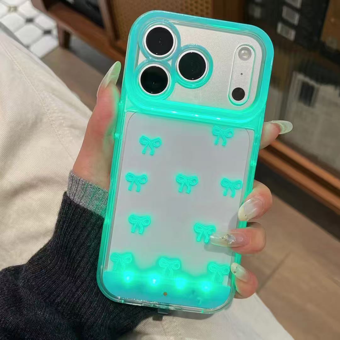 IPhone 12-17 all models.Led Bowknot Phone Case