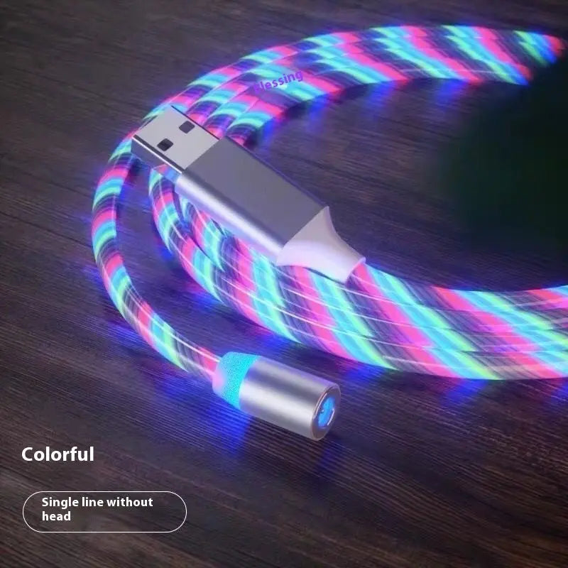 Magnetic Charging Cable Streamer Fast Charging Cable Lighting Micro USB Cable LED Magnet Charger Type-C Cable Gadget Shack