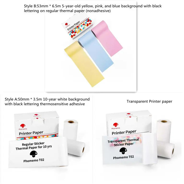 Portable Mini Thermal Label Printer Home Photo Printer Student Wrong Question Printer Bluetooth-compatible Mini Label Printer Price Tag Gadget Shack